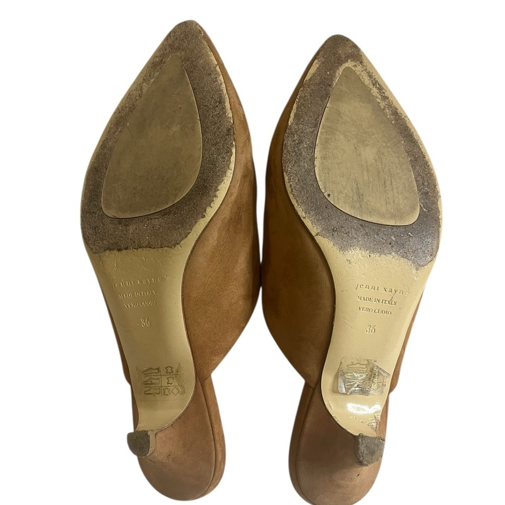 Jenni Kayne Brown Mules Suede Minimalist Design - Picture 16 of 16